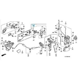 قفل باب و مفتاح أمامي يسار