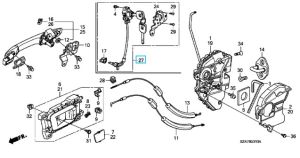 قفل باب و مفتاح أمامي يسار