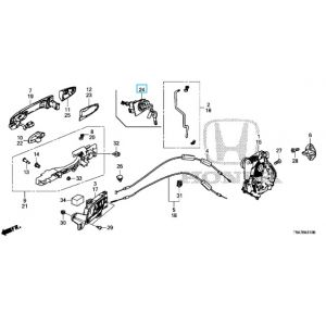 قفل باب و مفتاح أمامي يسار
