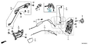 قفل باب و مفتاح أمامي يسار
