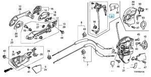 قفل باب و مفتاح أمامي يسار