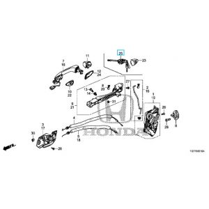 قفل باب و مفتاح أمامي يسار