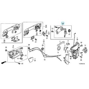 قفل باب و مفتاح أمامي يسار