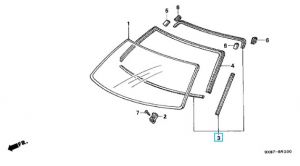 طقم ربلات زجاج أمامي