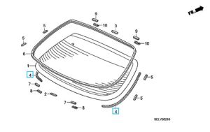 جلدة زجاج خلفي