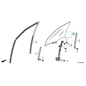 زجاج نافذة الباب (GREEN) (PPG)