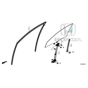 زجاج نافذة الباب (GREEN)