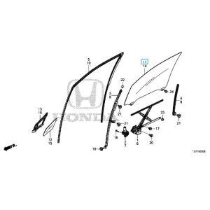 زجاج نافذة الباب (GREEN) (AGC)