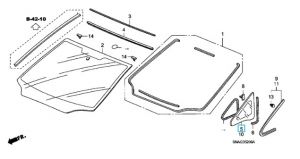 زجاج نافذة الباب (GREEN) (AGC)