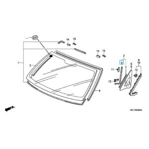 جلدة زجاج أمامي