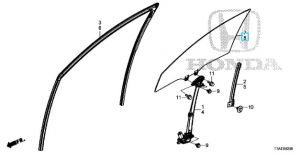 زجاج نافذة الباب (GREEN)