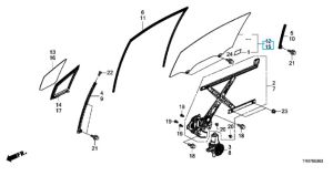 زجاج نافذة الباب (GREEN) (NIPPON SAFETY)