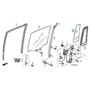 زجاج مثلث الباب (GREEN)