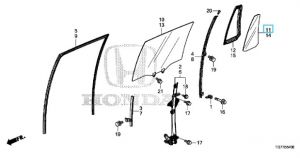 زجاج مثلث الباب (GREEN) (PGW/VITRO)