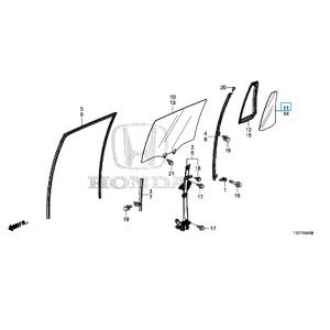 زجاج مثلث الباب (GREEN) (PGW/VITRO)