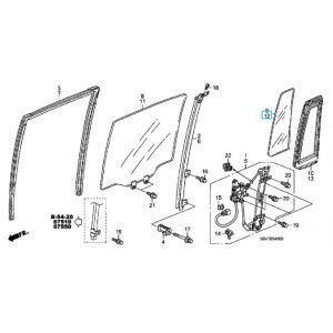 زجاج مثلث الباب (GREEN)