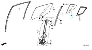 زجاج مثلث الباب (GREEN)