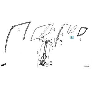 زجاج مثلث الباب (GREEN)