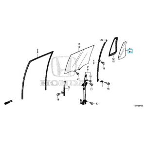 زجاج مثلث الباب (GREEN)