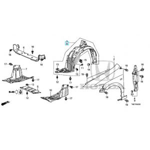 بطانة رفرف أمامي يسار