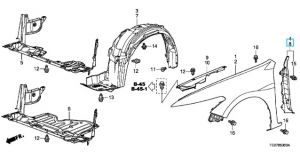 بطانه خلف الرفرف الأمامي يسار