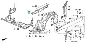 جلدة ديكور رفرف اماامي يمين