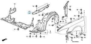 جلدة ديكور رفرف امامي يسار