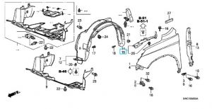 جلدة ديكور رفرف امامي يسار