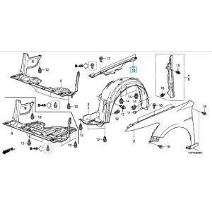 جلدة ديكور رفرف امامي يسار