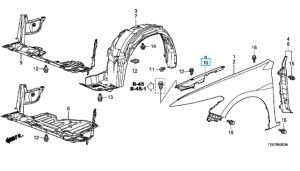 جلدة ديكور رفرف امامي يسار