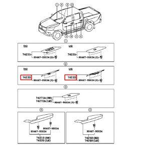 لوحة قاعدة يد باب أمامي يسار