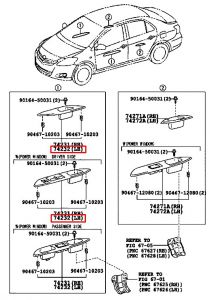لوحة قاعدة يد باب أمامي يسار