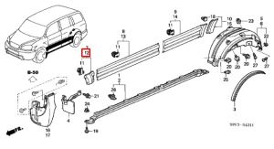 حزام جانبي أمامي يسار *B92P *(NIGHTHAWK BLACK PEARL)