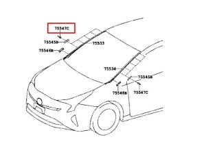 كلبس جلدة زجاج أمامي