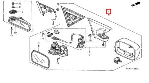 مراية جانبية يمين (كهربائية) *B96P *(ETERNAL BLUE PEARL)