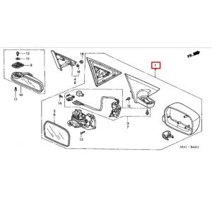 مراية جانبية يمين (كهربائية) *G511M *(GALAPAGOS GREEN)