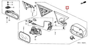 مراية جانبية يمين (كهربائية) *YR528M *(SHORELINE MIST)