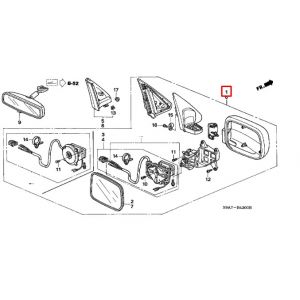 مراية جانبية يمين (كهربائية) *B96P *(ETERNAL BLUE PEARL)