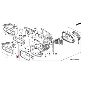 مراية جانبية يمين (كهربائية) *B92P *(NIGHTTHAWK BLACK PEARL)