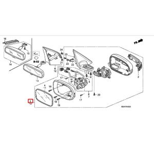 مراية جانبية يمين (كهربائية) *NH700M *(ALABASTER SILVER)