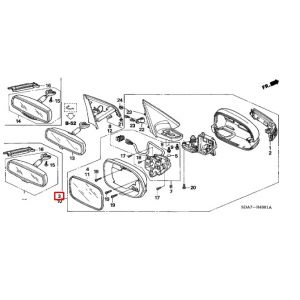 مراية جانبية يمين (كهربائية) *NH624P *(WHITE PEARL)