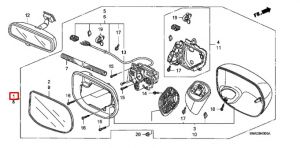 مراية جانبية يمين (كهربائية) *NH624P *(WHITE PEARL)