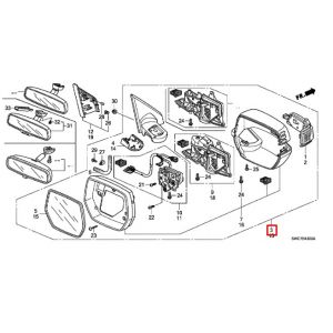 مراية جانبية يمين (AUTO TURN) *NH731P*(CRYSTAL BLACK PEARL)