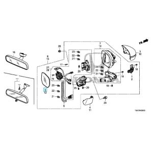 مراية جانبية يمين (R1300)