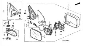 مراية جانبية يسار  (كهربائية) * NH578*