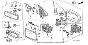 مراية جانبية يسار (AUTO TURN) *NH578 *(TAFFETA WHITE)