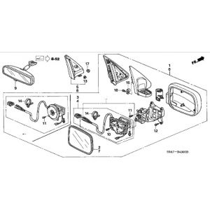 مراية جانبية يسار (كهربائية)