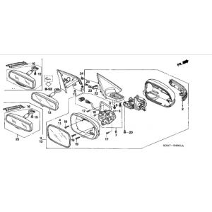 مراية جانبية يسار  (كهربائية) * NH624P*