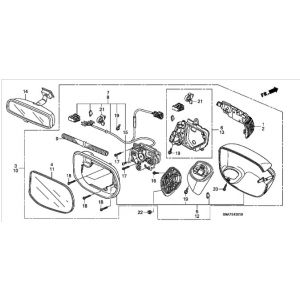 مراية جانبية يسار (كهربائية) * B537M*