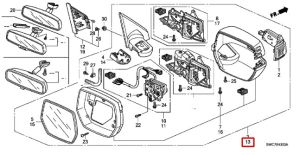 مراية جانبية يسار (R.C.) *G532M*(OPAL SAGE METALLIC)